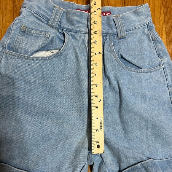 No Excuses Vintage 90s Button Fly Jean Shorts Size 9/10 Runs Small - Picture 7 of 11